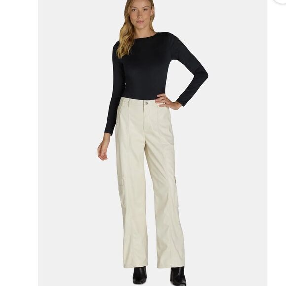 Madden NYC PU Straight Leg Pant✨ - Picture 1 of 11